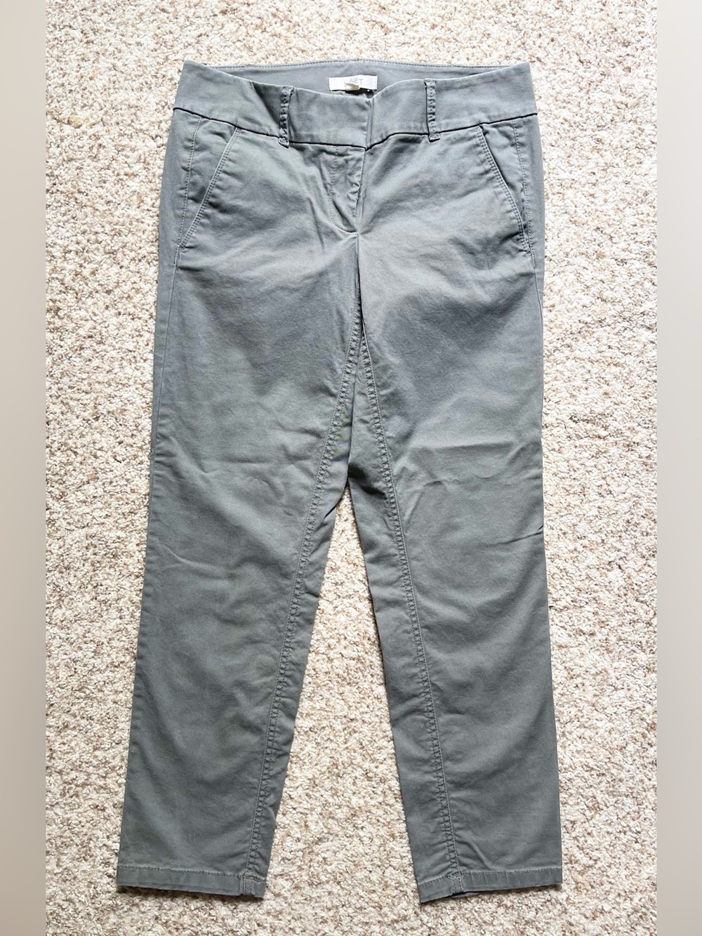 Loft Gray Cropped Ankle Pants